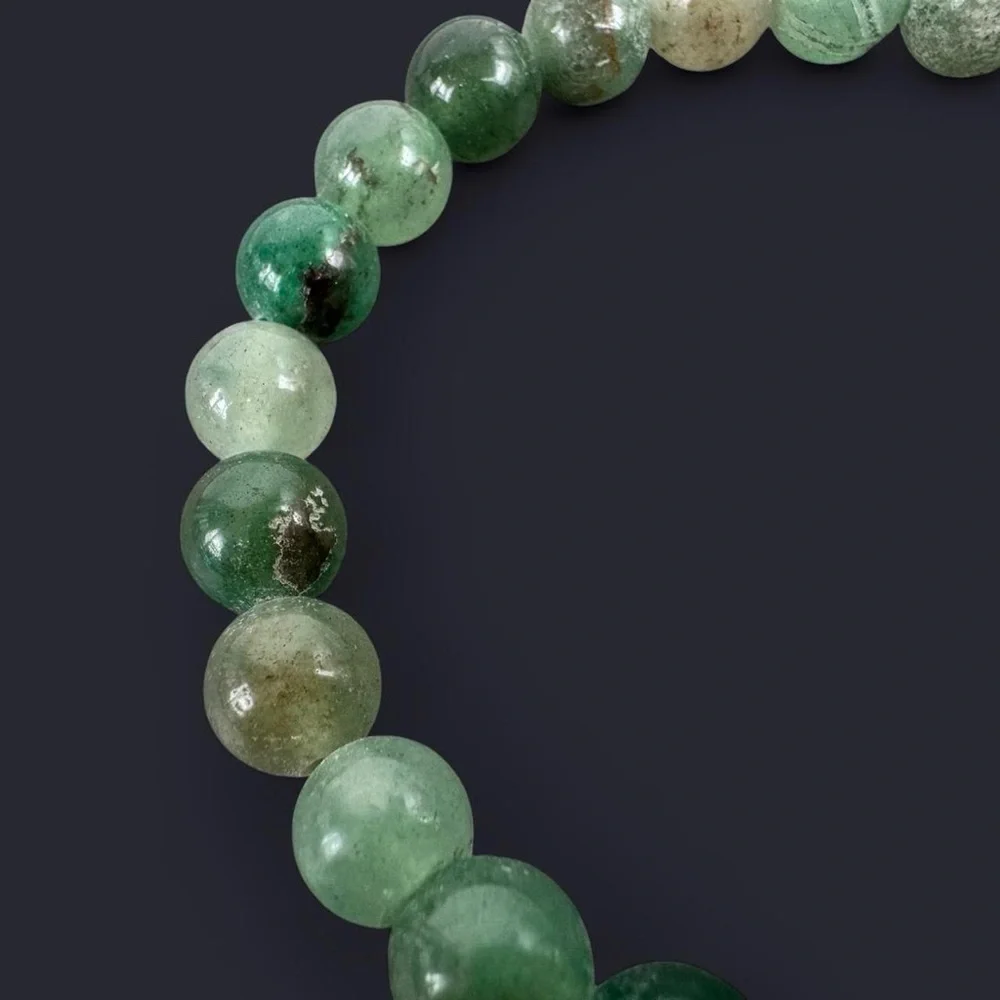 Green Aventurine Gemstone Bead Bracelet 8mm
